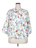 St. John's Bay Floral White 3/4 Sleeve Blouse Size XXL - photo 1