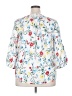 St. John's Bay Floral White 3/4 Sleeve Blouse Size XXL - photo 2
