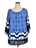 Ruby Rd. 100% Viscose Blue 3/4 Sleeve Blouse Size 2X - photo 1
