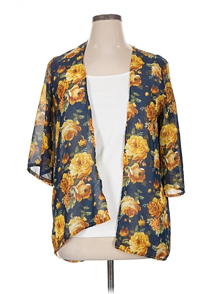 Pre-owned Celeste Kimono In Yellow