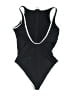Primark Solid Black One Piece Swimsuit Size M - photo 2