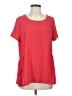 Pleione 100% Polyester Red Short Sleeve Blouse Size S - photo 1