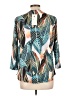 Ofeefan Tropical Teal 3/4 Sleeve Blouse Size L - photo 2