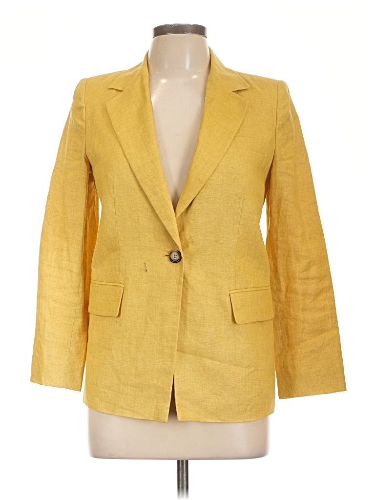 Pre-owned Assorted Brands Blazer Jacket In Yellow
