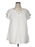 Intro White Short Sleeve Blouse Size 1X - photo 1