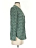 Steven Alan 100% Silk Polka Dots Green Teal Long Sleeve Silk Top Size S - photo 4