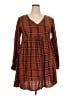 Knox Rose Plaid Brown Casual Dress Size XXL - photo 1