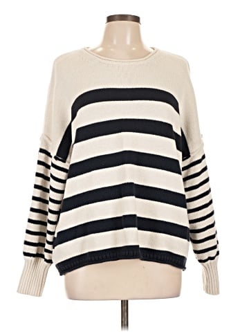 Madewell Conway Pullover Sweater in Mixed Stripe (view 1)