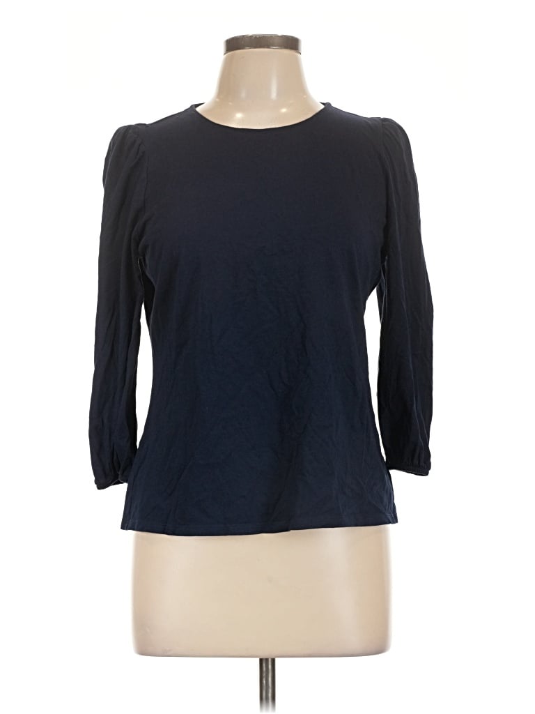Pre-owned Crown & Ivy 3/4 Sleeve T-shirt In Blue