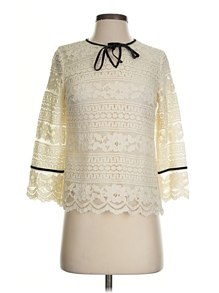 Pre-owned Talbots 3/4 Sleeve Blouse In Ivory