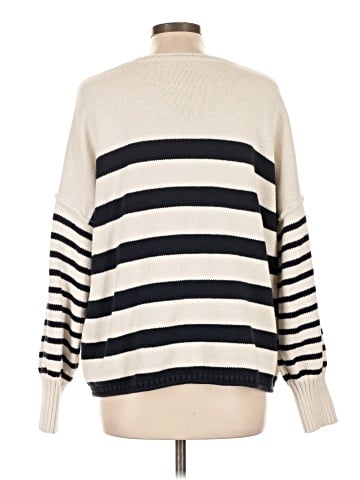 Madewell Conway Pullover Sweater in Mixed Stripe (view 2)