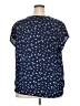Monday Fun 100% Polyester Stars Blue Short Sleeve Blouse Size 3X - photo 2