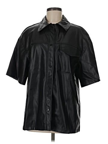 Topshop Short Sleeve Button-Down Shirt (view 1)