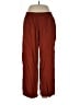 Old Navy Solid Red Burgundy Linen Pants Size L - photo 1