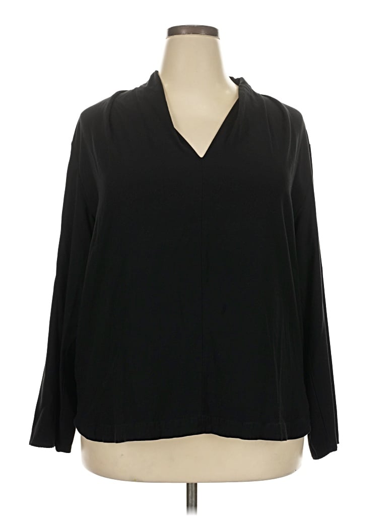 Pre-owned Universal Standard Long Sleeve Blouse In Black