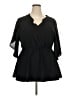 BLOOMCHIC 100% Polyester Black 3/4 Sleeve Blouse Size 18 - 20 - photo 1
