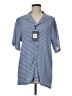 Assorted Brands 100% Rayon Blue Short Sleeve Button-Down Shirt Size M - photo 1