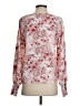 Shein 100% Polyester Floral Pink Long Sleeve Blouse Size 4 - photo 2