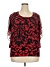 Style&Co Red Short Sleeve Blouse Size 2X - photo 1