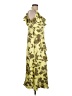 DKNY 100% Polyester Tropical Yellow Casual Dress Size 10 - photo 4