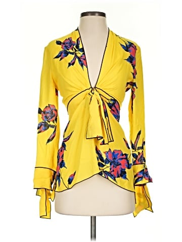 Proenza Schouler Long Sleeve Silk Top (view 1)