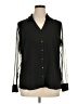 Express 100% Polyester Color Block Black Long Sleeve Blouse Size XL - photo 1