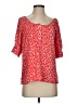 J.Crew 100% Viscose Red Short Sleeve Blouse Size S - photo 1