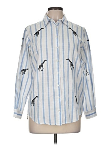 Zara Basic Long Sleeve Button-Down Shirt (view 1)