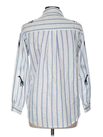 Zara Basic Long Sleeve Button-Down Shirt (view 2)
