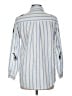 Zara Basic 100% Baumwolle Stripes Blue Long Sleeve Button-Down Shirt Size M - photo 2