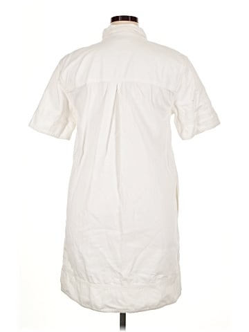 Madewell Denim Popover Dress in Pure White (view 2)