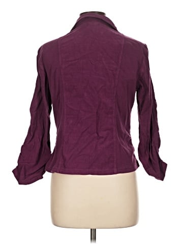 Wearables 3/4 Sleeve Button-Down Shirt (view 2)