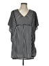 Xhilaration Stripes Black Short Sleeve Blouse Size L - photo 1