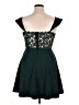 City Studio Solid Green Cocktail Dress Size 16 - photo 2