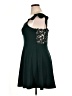 City Studio Solid Green Cocktail Dress Size 16 - photo 5