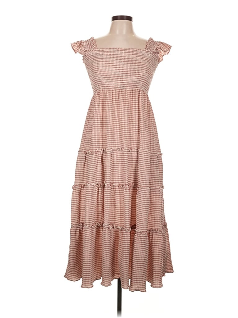 Pre-owned Opt Casual Dress In Brown