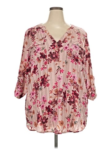 Torrid 3/4 Sleeve T-Shirt (view 1)