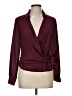 Venus 100% Polyester Burgundy Long Sleeve Blouse Size 8 - photo 1