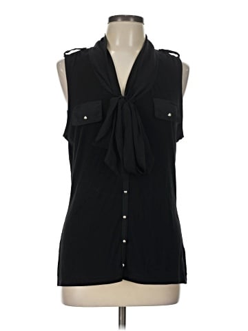 White House Black Market Sleeveless Button-Down Shirt (view 1)