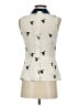 Tibi 100% Silk Animal Print Ivory Sleeveless Silk Top Size 2 - photo 2