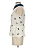 Tibi 100% Silk Animal Print Ivory Sleeveless Silk Top Size 2 - photo 5
