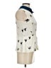 Tibi 100% Silk Animal Print Ivory Sleeveless Silk Top Size 2 - photo 4