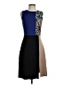 St. John Color Block Blue Casual Dress Size 4 - photo 1