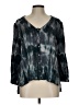 Gypsy 05 100% Viscose Tie-dye Blue Gray 3/4 Sleeve Blouse Size L - photo 1