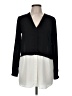 ASOS Color Block Black Long Sleeve Blouse Size 6 - photo 1