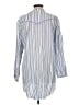 Cloth & Stone Stripes Blue 3/4 Sleeve Button-Down Shirt Size L - photo 2