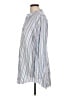 Cloth & Stone Stripes Blue 3/4 Sleeve Button-Down Shirt Size L - photo 5