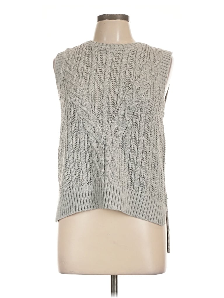 Pre-owned Rachel Zoe Tjx Sleeveless Top Gray High Neck Tops