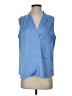 Maison d' Amelie 100% Polyester Blue Sleeveless Blouse Size S - photo 1