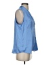 Maison d' Amelie 100% Polyester Blue Sleeveless Blouse Size S - photo 4